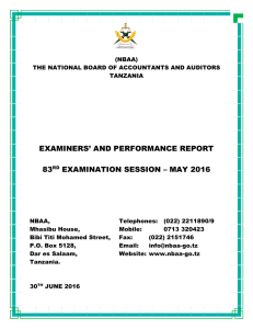 Examiners` Report - National Board of Accountants and Auditors