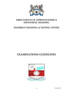 Examination guidelines