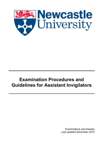 Examination Procedures and Guidelines for Assistant Invigilators