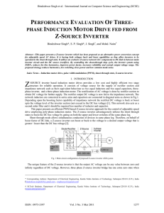 performance evaluation of three- phase induction motor drive fed