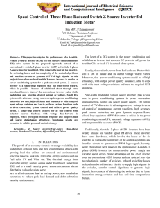 Speed Control of Three Phase Reduced Switch Z