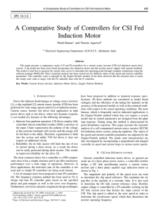 A Comparative Study of Controllers for CSI Fed Induction Motor