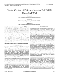 Vector Control of Z-Source Inverter Fed PMSM Using SVPWM