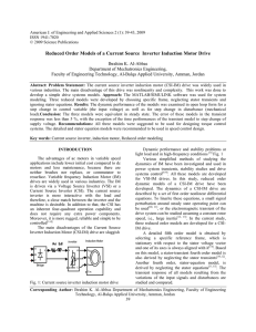 Reduced Order Models of a Current Source Inverter Induction Motor