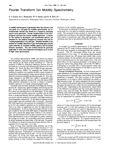 Fourier Transform Ion Mobility Spectrometry