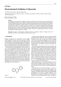 Electrochemical Oxidation of Quercetin