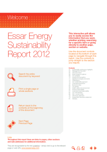 Essar Energy Sustainability Report 2012