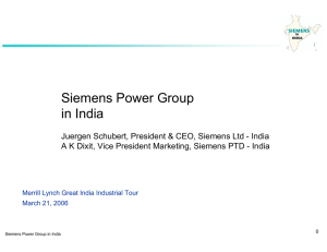 Siemens Power Group in India