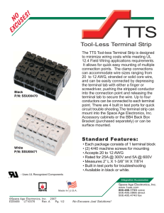 Tool-Less Terminal Strip