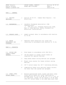 PWGSC Ontario OUTLET BOXES, CONDUIT