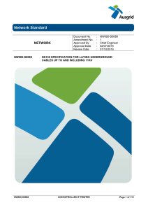 NS130 Specification for Laying Underground Cables up to