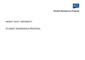 HERIOT WATT UNIVERSITY STUDENT RESIDENCES PROPOSAL