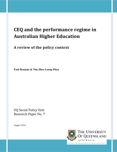 CEQ and the performance regime in Australian Higher Education