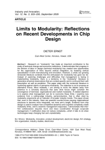 Limits to Modularity: Reflections on Recent - East