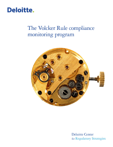 The Volcker Rule compliance monitoring program