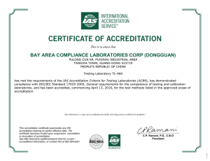 Bay Area Compliance Laboratories Corp