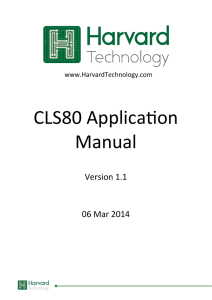 CLS80 Application Manual
