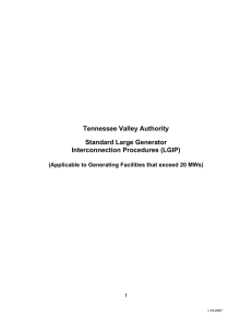 Tennessee Valley Authority Standard Large Generator