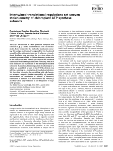 A. and Choquet Y. (2007) Intertwined translational regulations