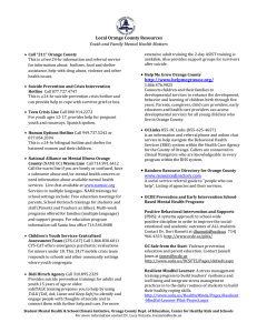 OC Resource List Flyer - Orange County Department of Education