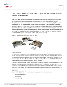 Cisco 2-Port, 4-Port, and 8-Port OC-12c/STM