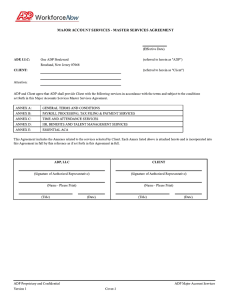 Major Accounts Agreement (Form B)