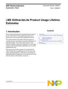 i.MX 6UltraLiteLite Product Usage Lifetime Estimates