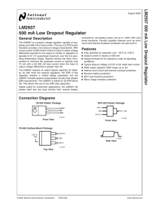 LM2937 500 mA Low Dropout Regulator