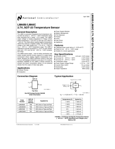 LM60B/LM60C 2.7V, SOT-23 Temperature Sensor