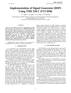 Implementation of Signal Generator (DSP)