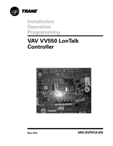 VAV-SVP01A-EN VAV VV550 LonTalk Controller