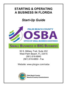 Starting and Operating A Business in Florida Start