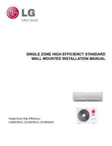 single zone high efficiency standard wall mounted installation manual