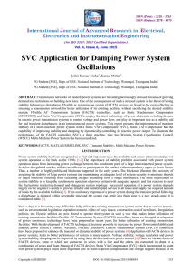 SVC Application for Damping Power System Oscillations