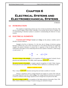 Chapter 6 Electrical Systems and Electromechanical Systems