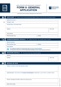 form 9: general application - Queenstown Lakes District Council