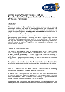 Guidance Note on Amendments to Planning Applications Following