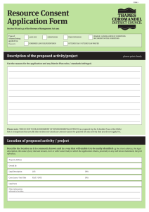 Resource Consent Application Form - Thames
