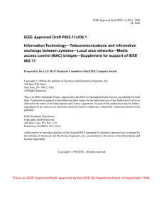 IEEE Approved Draft P802.11c/D6.1 Information Technology