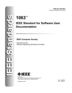 IEEE Std 1063-2001, IEEE Standard for Software User