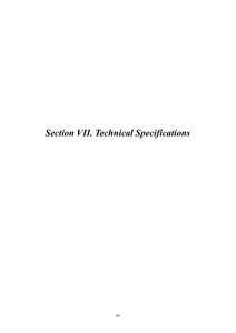Section VII. Technical Specifications