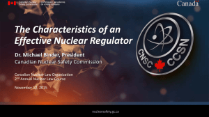 The characteristics of an effective nuclear regulator