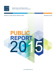 public report - Canadian Public Accountability Board
