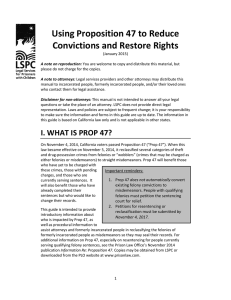 Using Proposition 47 to Reduce Convictions and Restore Rights
