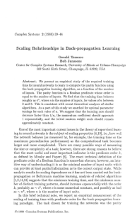 Scaling Relationships in Back-propagation