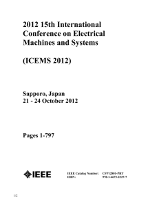 2012 15th International Conference on Electrical Machines and