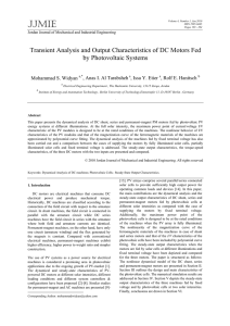 Transient Analysis and Output Characteristics of DC Motors Fed by