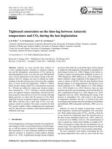 Tightened constraints on the time-lag between Antarctic temperature