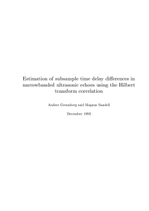 Estimation of subsample time delay differences in narrowbanded