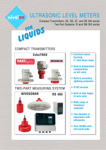 Ultrasonic transmitters for liquids